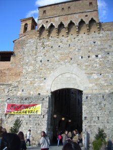 Entering San Gimignano